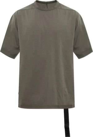 Rick Owens T-shirt met Decoratieve Band - Heren - T-shirts - Grijs - 2XL - Katoen - Tops
