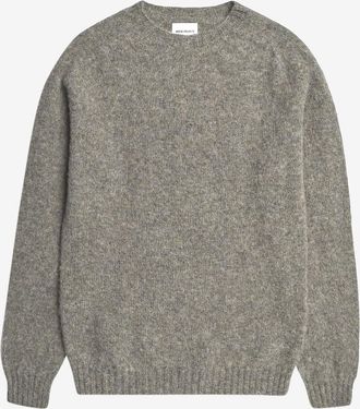 Norse Projects Pullover aus gebürsteter Lammwolle mit Rippkragen Birnir