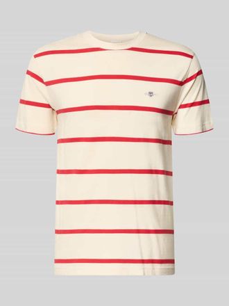 GANT Regular Fit T-Shirt mit Logo-Stitching in Weiss, Gr&ouml;&szlig;e 3XL