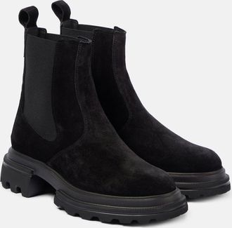 ショートブーツ・ブーティ HOGAN FW24 H-STRIPE CHELSEA BOOT (HXW6510FD00_AKTB999) Women's Hogan Chelsea H674 leather ankle boot hxw6740fm006lo