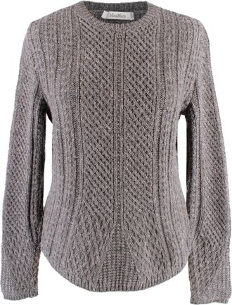 Max Mara Max Mara Grey Wool Blend Jumper Size M