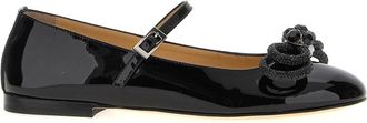 Mach & Mach Ballerinas met dubbele strik - Dames - Ballerinas - Zwart - 37 1/2 EU - Leer - Schoenen