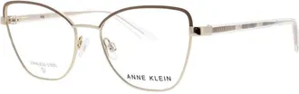 Anne Klein Ladies Gold Tone Rectangular Eyeglass Frames Ak5112
