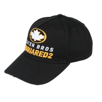 Dsquared2 Mens Maple Leaf Baseball Cap Black Hat Cotton - One Size