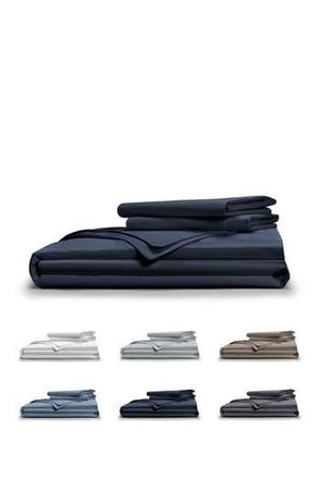 Pillow Guy Classic Cool Crisp Cotton Duvet Set in Dark Navy at Nordstrom Rack, Size California King