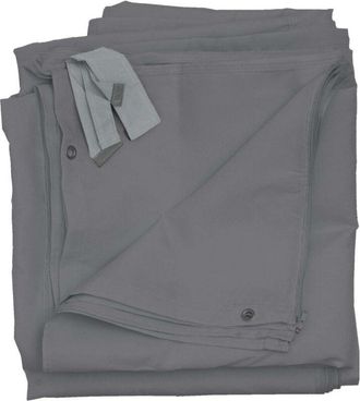 Hhg Nunca Usado] Juego De 4 Paredes Laterales Para P&eacute;rgola C&aacute;diz, Recambio Pared Lateral Pabell&oacute;n 4x4m, Poli&eacute;ster, Gris