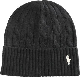 Polo Ralph Lauren Berretto in maglia a trecce - Nero