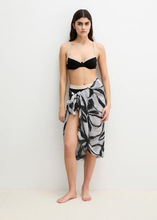 Marc O'Polo Bandeau-Bikini-Top MARC OPOLO Contrast Color Binding, Damen, Gr. 75, Cup E, schwarz, Obermaterial: 84% Polyamid, 16% Elasthan, Bikini-Oberteile Bandea