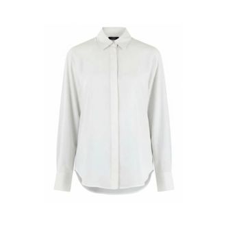 Pinko Pinko - Gekreukeld overhemd - Dames - Blouses & Shirts - Wit - Maat: L Leer