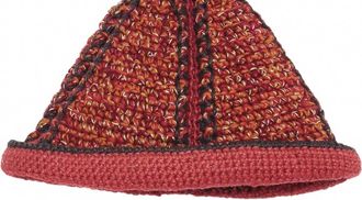 Nicholas Daley Hand-Crocheted Bucket Hat In Red/black/gold