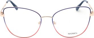 Max & Co. MO5018 Cat Eye Metal Eyeglasses - Rose Gold