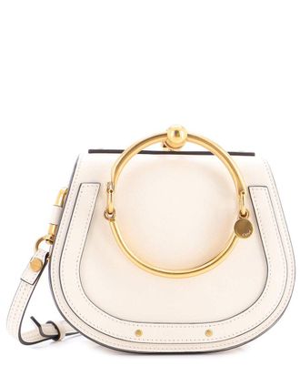 Chlo&eacute; Beige Sheep Leather Nile Crossbody Small (Authentic Pre-Loved)