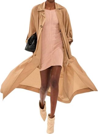 Philosophy di Lorenzo Serafini Capospalla Lungo Trench Coat In Beige