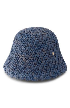 Helen Kaminski Rio Raffia Cloche in Lapis at Nordstrom