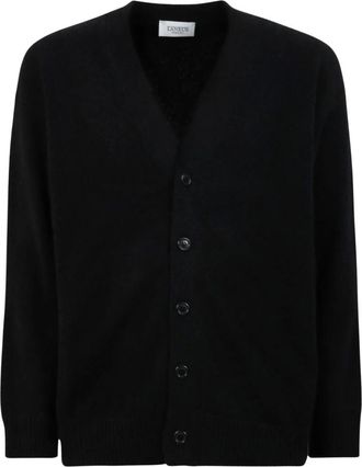 Laneus Cardigan in cashmere e seta - - Knitwear - Uomo - Nero - L