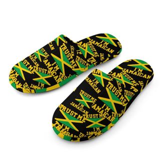 Generic Trust Me Im Jamaican Mens Cozy Memory Foam Slippers Warm Cotton House Shoes Comfy Slipper for Indoor Outdoor