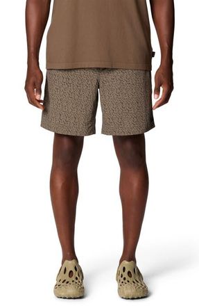 Mountain Hardwear Stryder Drawstring Shorts in Tierra Terrain Print at Nordstrom, Size Xx-Large X 7