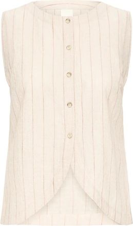 Ichi Ihicha WA - Dames - Blouses - Beige - L - Katoen - Overhemden