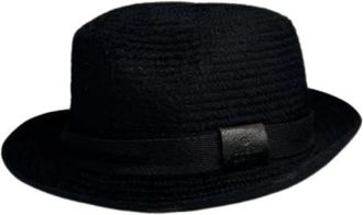 Gucci Pre-owned Wollen Mutsen - unisex - Vintage Accessoires - Zwart - ONE Size - Wol - Vintage