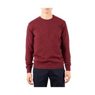 La Martina La Martina, Round-neck Knitwear, male, Red, Size: 2XL Maglia