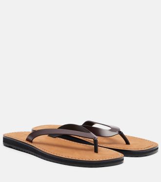 The Row City leather thong sandals