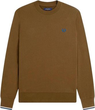 Fred Perry Crew Neck Sweatshirt - Heren - Sweatshirts - Bruin - XL - Katoen - Hoodies & sweatvesten