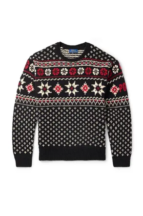 Polo Ralph Lauren Intarsia Cotton and Cashmere-Blend Sweater