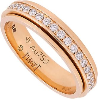 Piaget 18k Rose Gold Alliance Possession Diamond Ring, Size 50