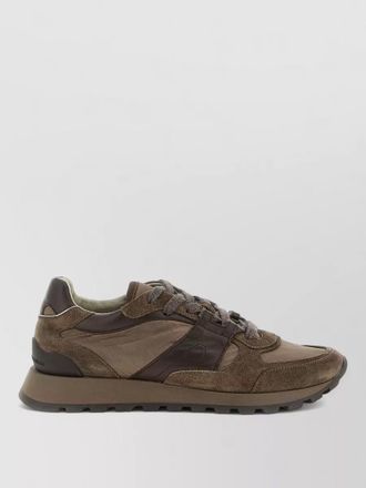 Brunello Cucinelli leather paneled low-top sneakers