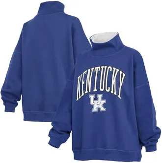 Pressbox Womens Pressbox Royal Kentucky Wildcats Oversized Mock Neck Sweatshirt at Nordstrom, Size Medium