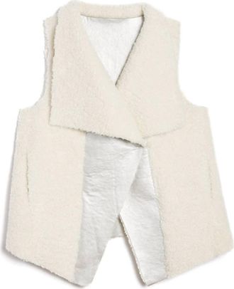 Jocelyn Womens Ski House Vest In Ivory Silver