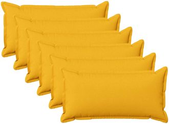 vidaXL Cuscino Con Cuscino Houten 6 Pz Giallo Chiaro Lino Vidaxl