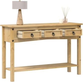 vidaXL Tavolino Consolle Corona 114x34,5x73 cm Legno Massello di Pino - Vidaxl