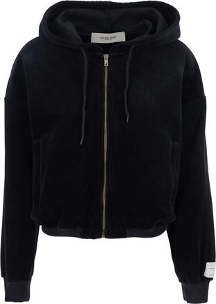 Golden Goose Black Zip-Up Cropped Hoodie