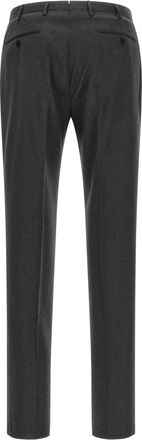 Incotex Virgin Wool Front Crease Trousers - Anthracite