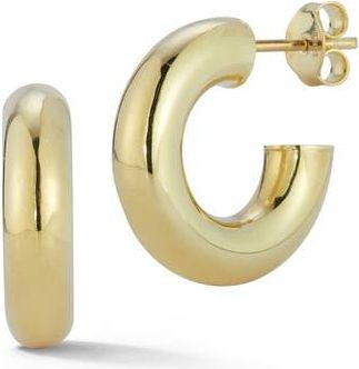 Ember Fine Jewelry 14K Gold Tube Hoop Earrings at Nordstrom Rack