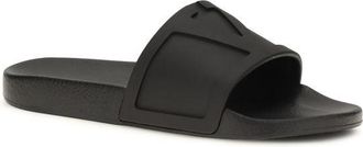 Valentino Garavani Mens Black Rubber Flat Sandals