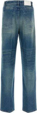 Random Identities Mens Washed Jeans Blue Cotton