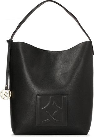Kazar Leren schoudertas met ruim interieur - Dames - Handtassen - Zwart - ONE Size - Leer - Tassen
