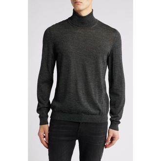 BOSS Musso Virgin Wool Turtleneck Sweater in Black at Nordstrom Rack, Size Xx-Large