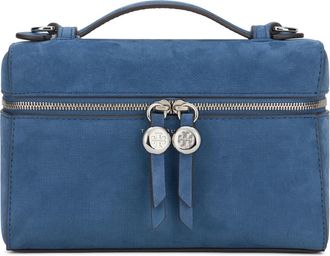 Tory Burch Romy Nubuck Slim Top Handle - Dames - Handtassen - Blauw - ONE Size - Leer - Tassen