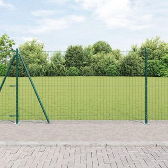 Berkfield Home Fence Posts Set of 104 Green Concrete 3.2 x 3.2 x 78.5 cm