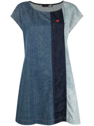 Love Moschino Jurk met gestreept vlak - Blauw