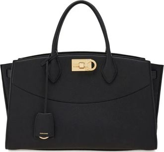 Ferragamo Borsa tote Soft Studio grande - Nero