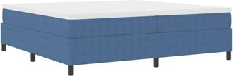 vidaXL Cama Tipo Box Spring Azul Y Blanco 203 X 200 X 60 Cm Vidaxl