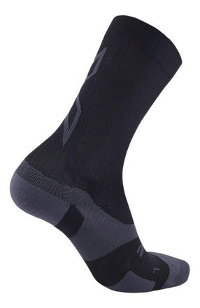 2XU Vectr Light Cushion Crew Socks in Black/titanium at Nordstrom, Size X-Large