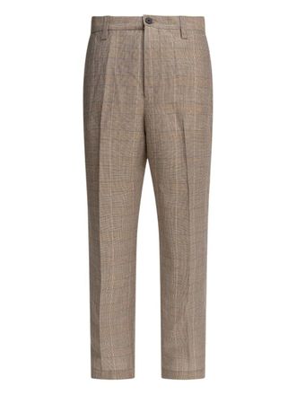 Nn.07 checked-pattern trousers - Brown