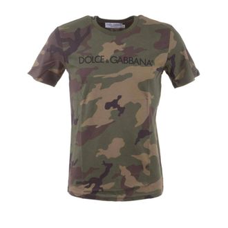 Dolce & Gabbana T-Shirts, male, Multicolor, Size: M Camouflage Short Sleeve T-shirt