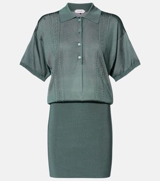 Versace Metallic-effect minidress