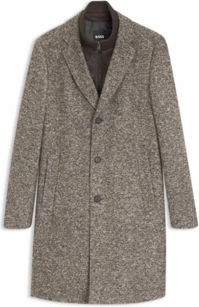 HUGO BOSS Enkelrij jas - Heren - Mantel - Bruin - M - Jassen